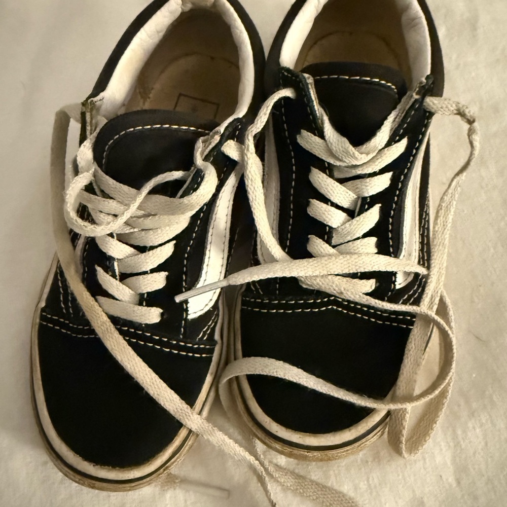 Vans Kids Black and White Sneakers